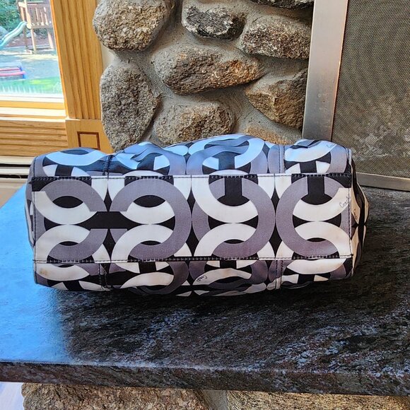 COACH H0968-14321 Madison Claire Op-Art Sateen Chain Link 2-Way Hobo Pur… - Picture 12 of 16